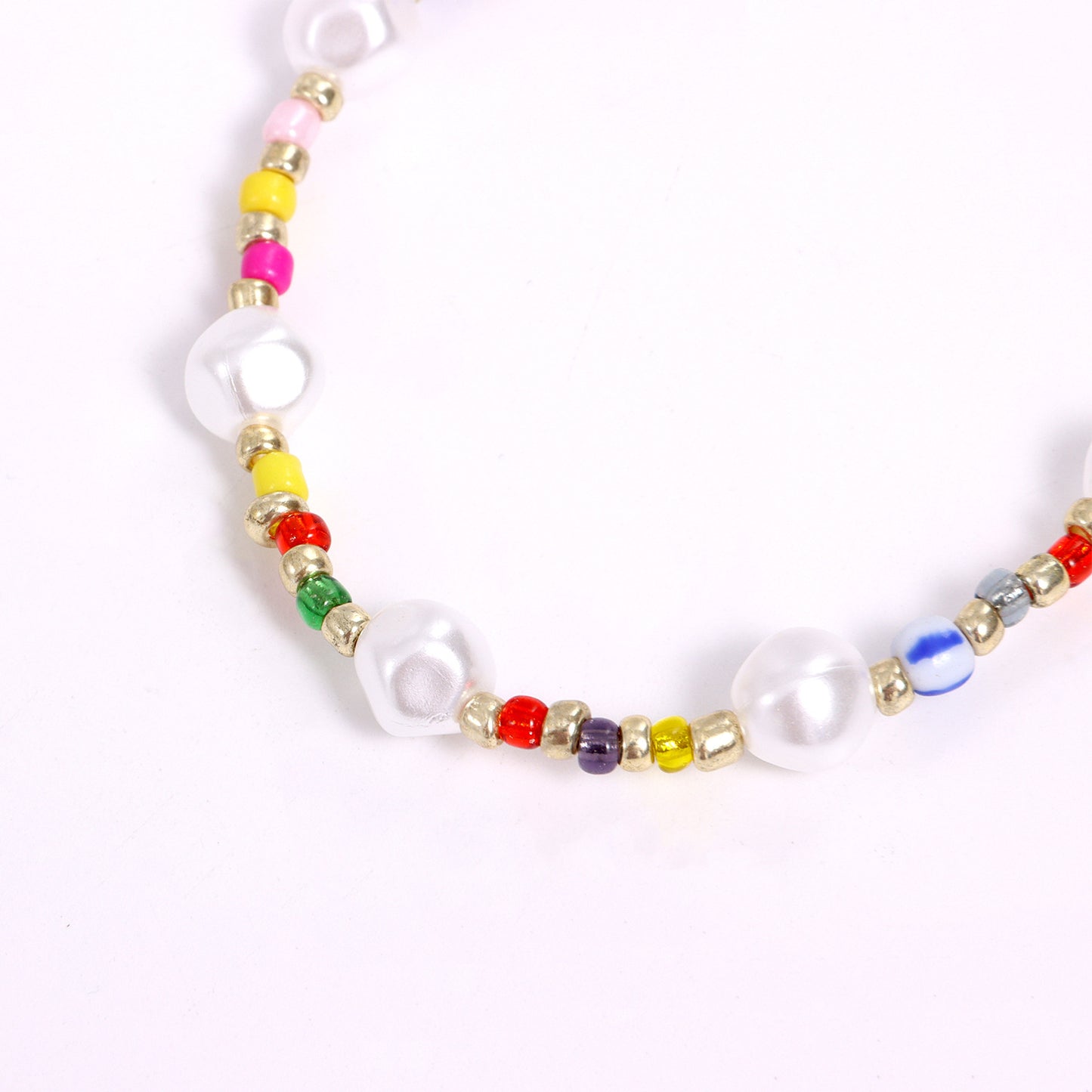 Geometric Beaded Bracelet for Women Hand-Strung Colorful Seed Beads with Artisan Craftsmanship