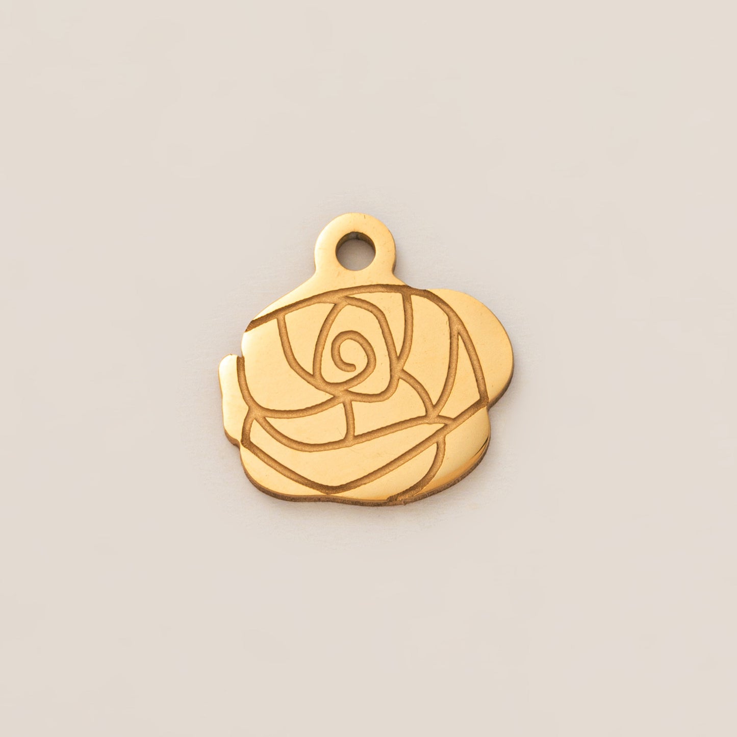 Minimalist 18K Gold Plated Geometric Round Titanium Steel Bowknot Pendant Necklace