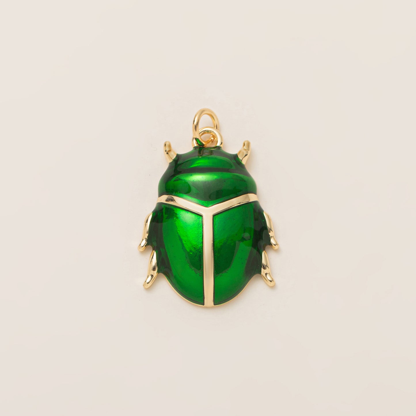 Geometric Plated Brass Necklace with Colorful Natural Gemstone Pendant