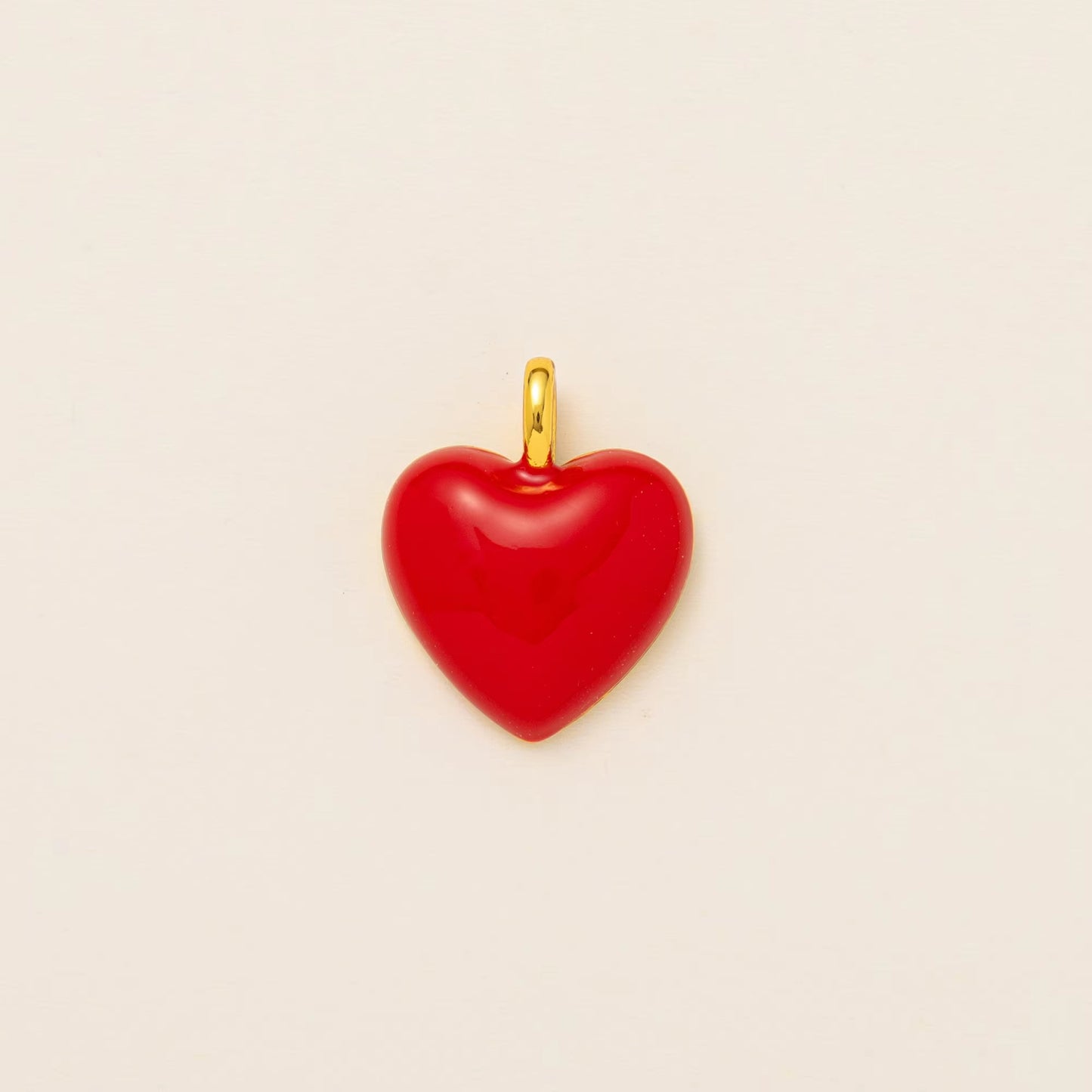 Sweet Heart Geometric Brass Cubic Zirconia Pendant Necklace