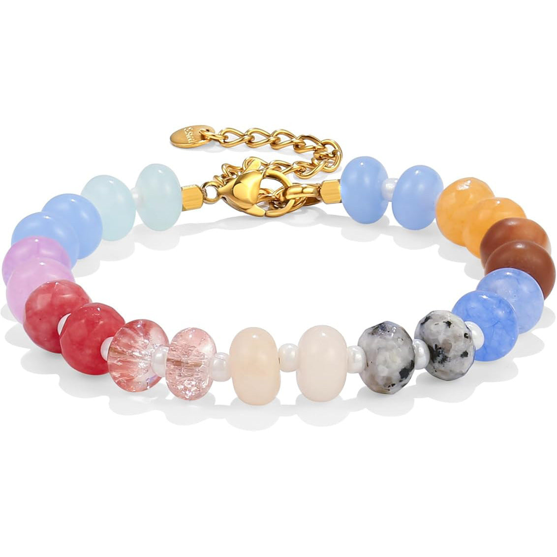 Bohemian Vintage Geometric Natural Stone Beaded Bracelet for Women