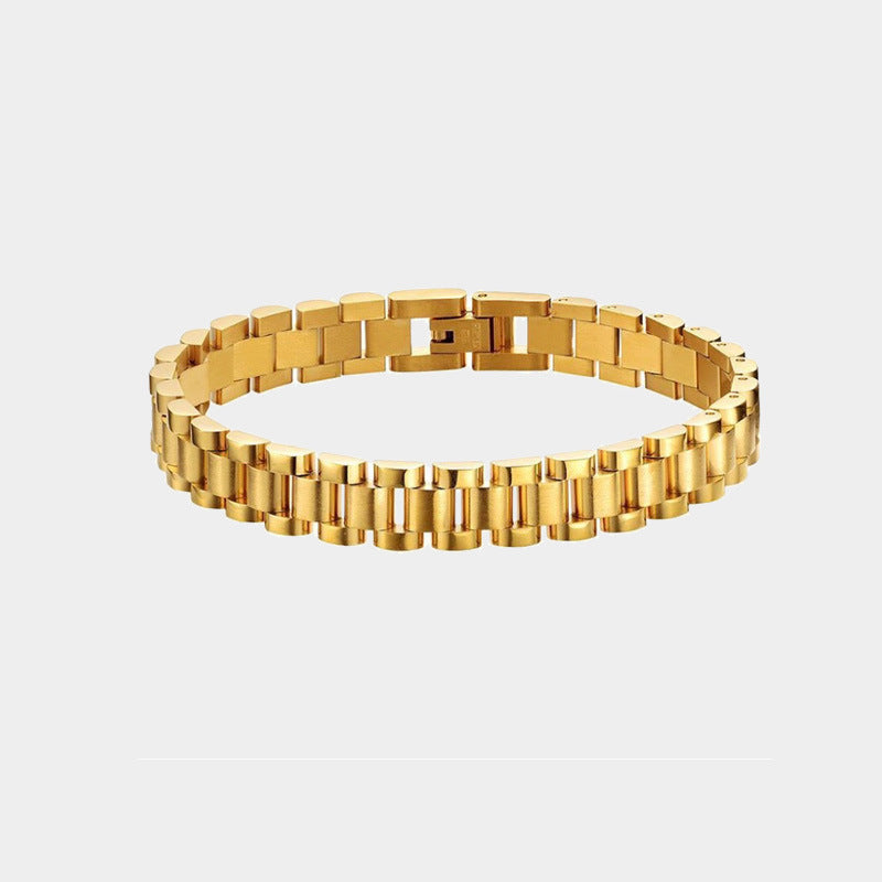 Minimalist Geometric Stainless Steel Plated Adjustable Bracelet for Women