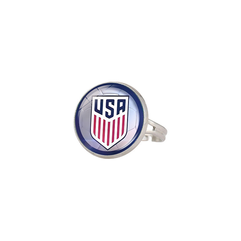 Anello sportivo geometrico in lega placcata, unisex, fascia regolabile