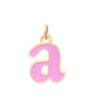 Minimalist Letter Shape Stainless Steel Necklace with Enamel Finish and 18K Gold Plating
