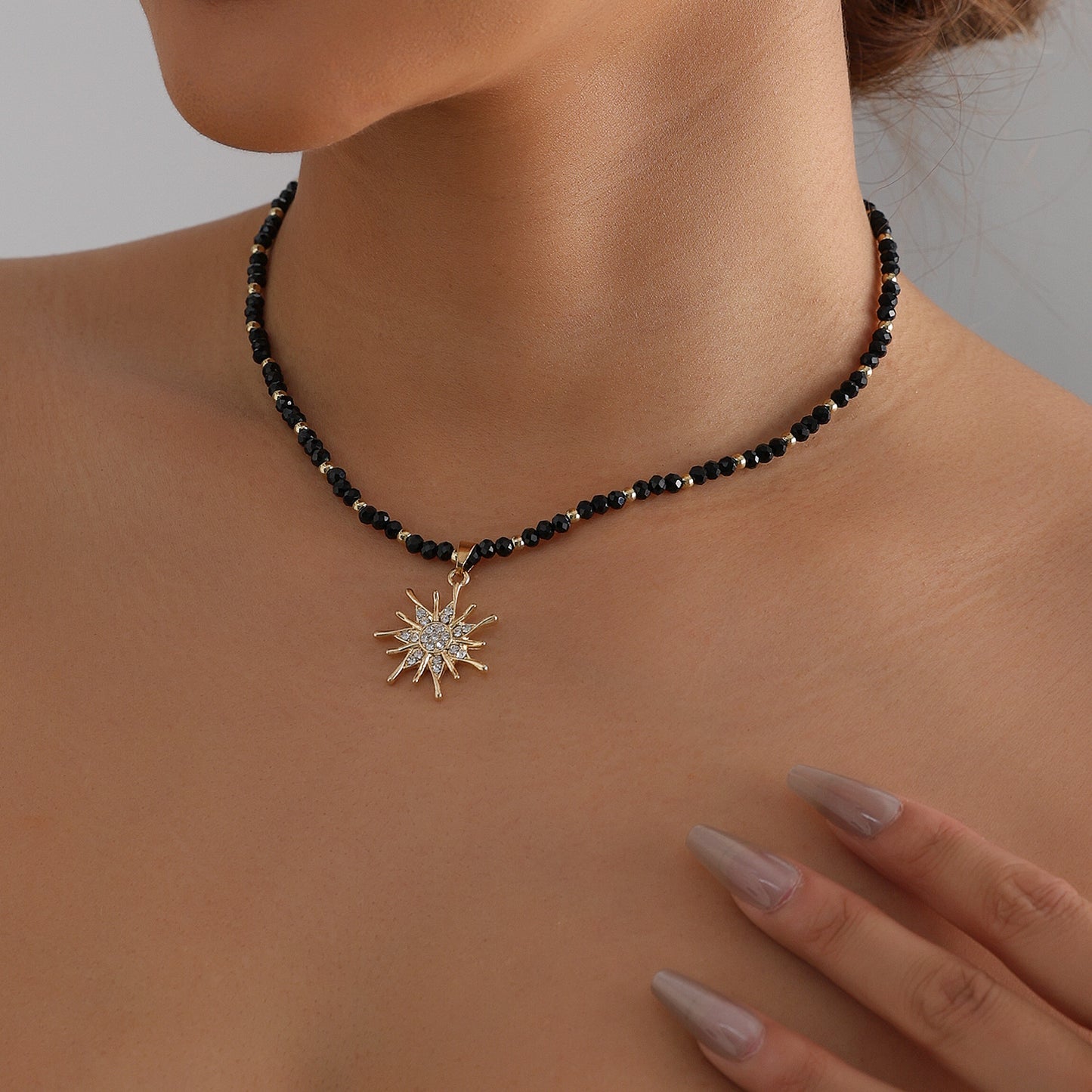 Heart Geometric Alloy Plated Necklace Set for Women