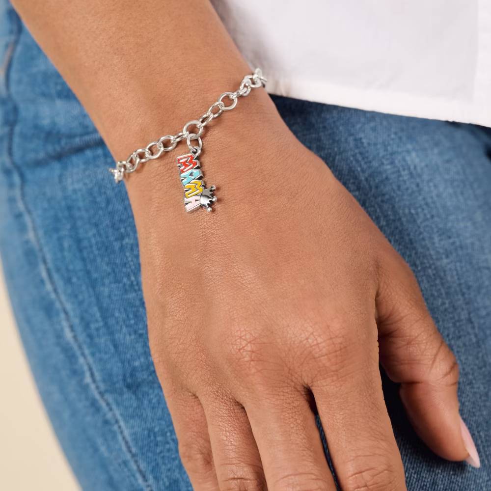 Vintage Geometric Letter Stainless Steel PVD Gold Plated Pendant Charm Bar for Women