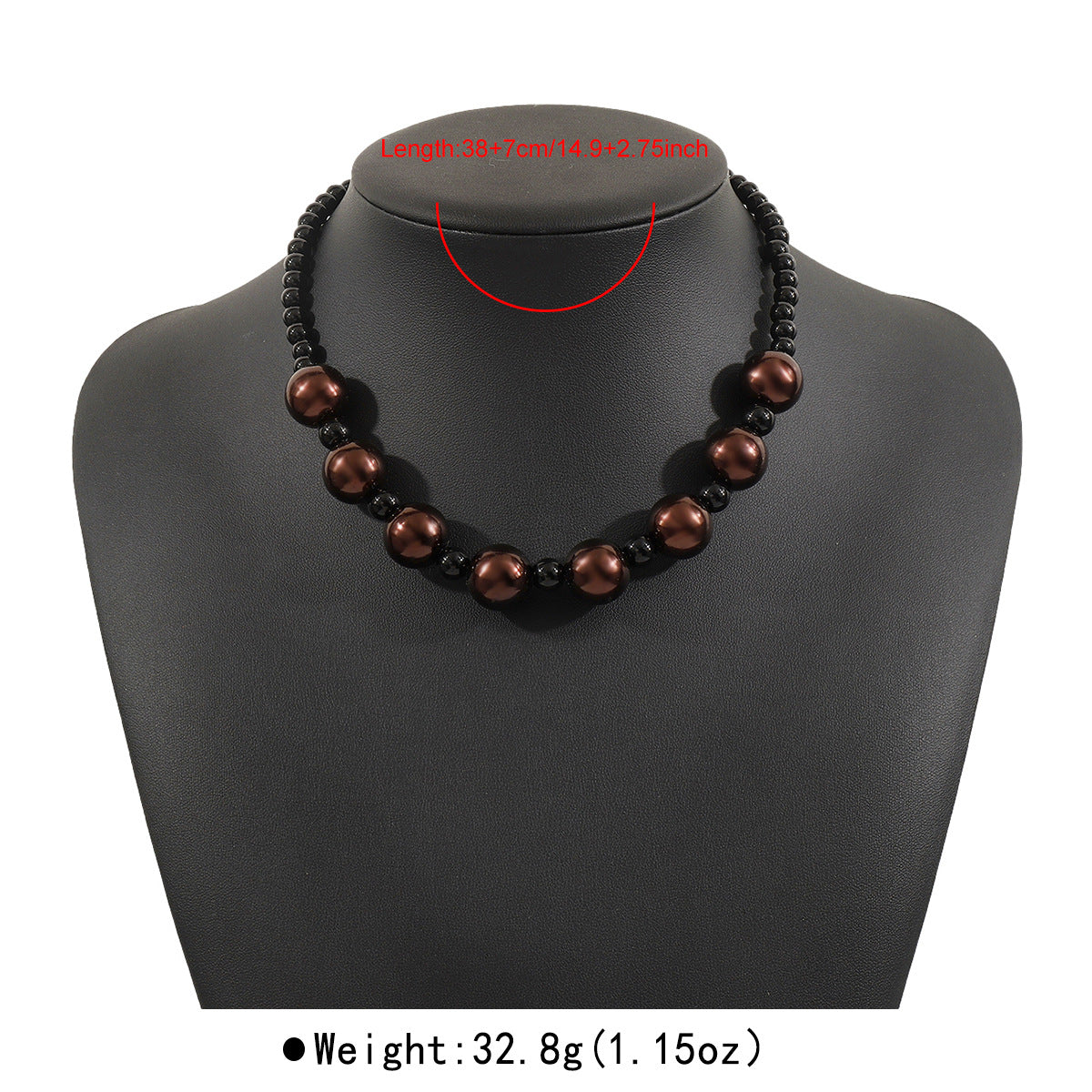Collar minimalista geométrico con cuentas para mujer y hombre, colgante de resina estilo locket con cadena de serpiente