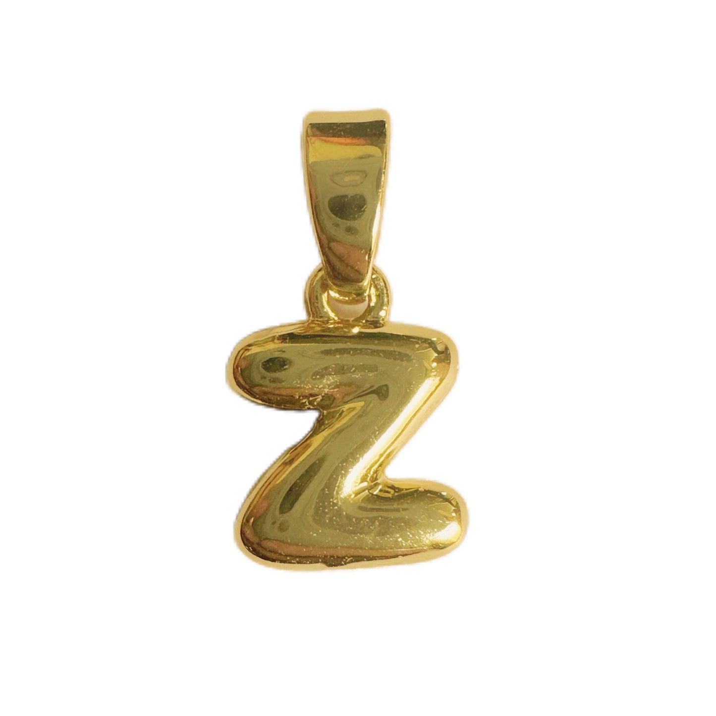 18K Gold Plated Letter Pendant Brass