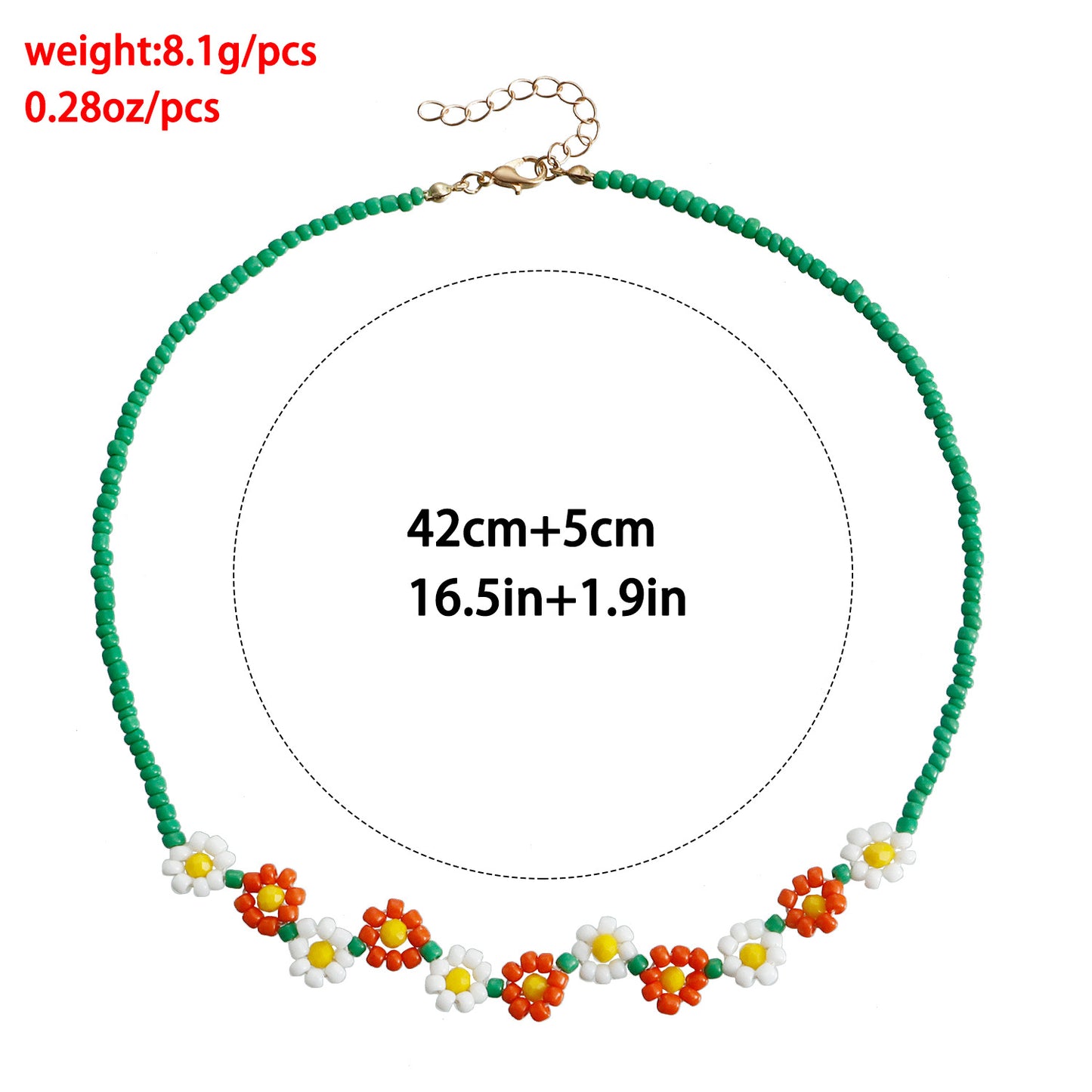 Retro Artistic Fashion Necklace with Geometric Shape Alloy Pendant, Electroplated Colorful Seed Bead Choker for Women