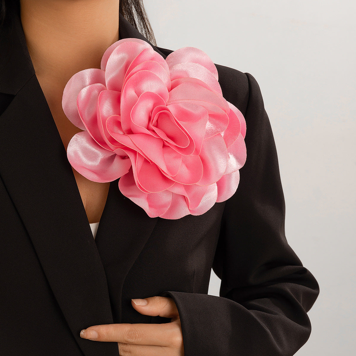 Handmade Fabric Floral Brooch Pin for Women