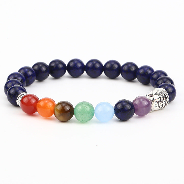 Unisex Geometric Alloy Bracelet Set with Tiger Eye, Green Aventurine and Red Agate Beads
