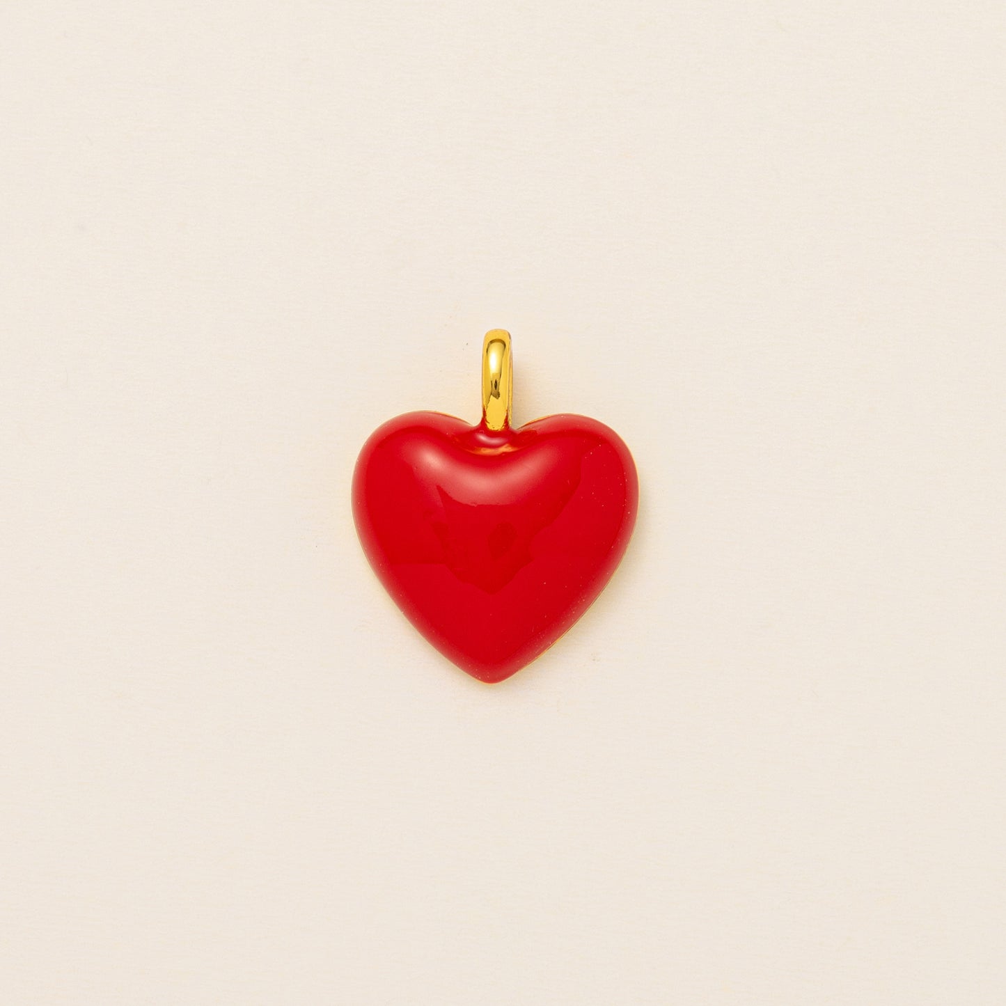 Ciondolo da donna minimalista a barra con cuore quadrato in ottone e zirconi cubici