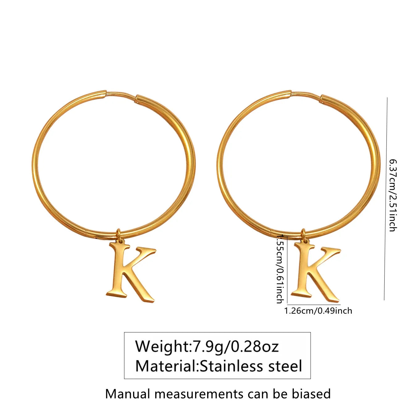 Minimalist Letter Geometric Stainless Steel Plated Earrings for Women
