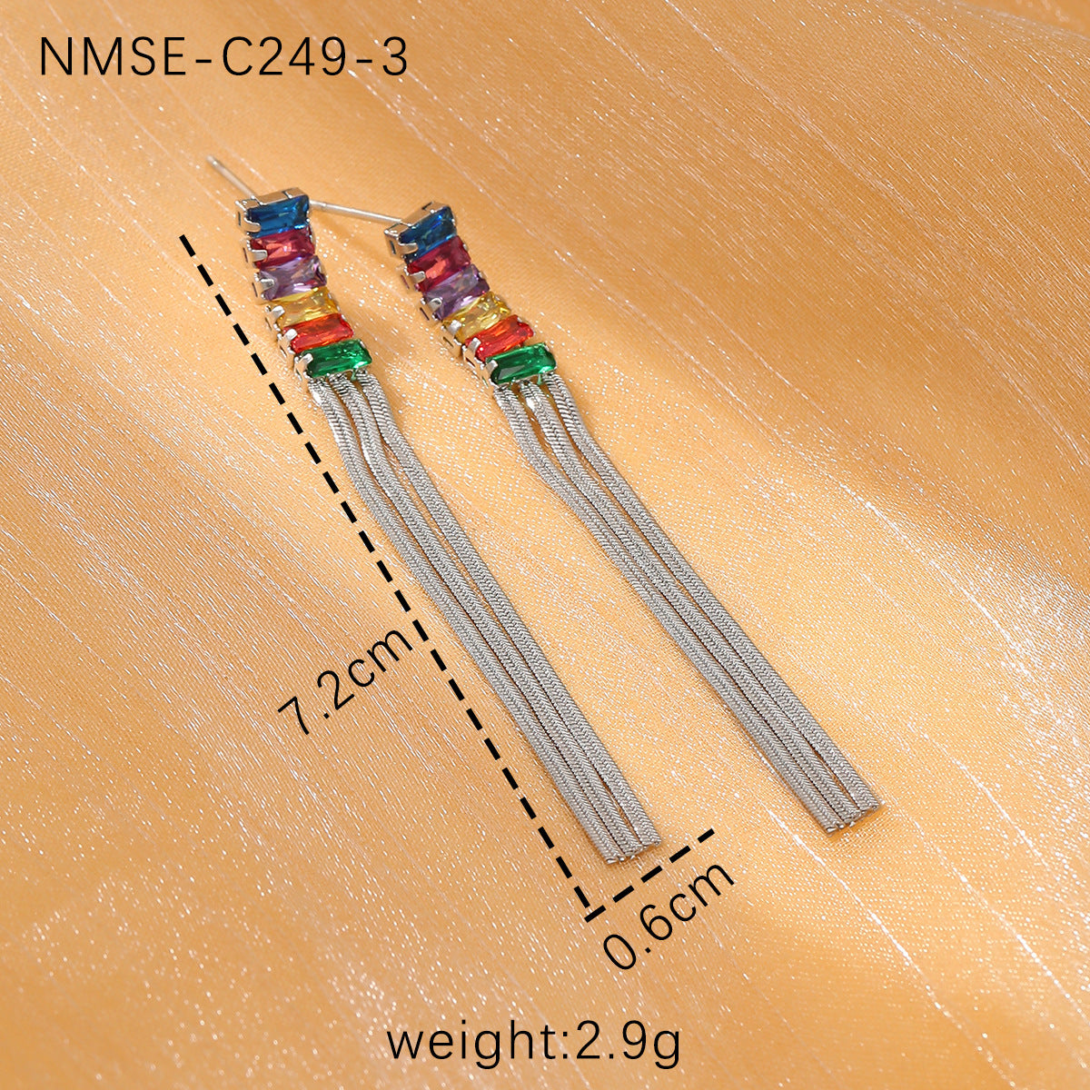 Pendientes de acero inoxidable con borlas de moda para mujer con acabado chapado, joyas elegantes y versátiles de estilo lujoso