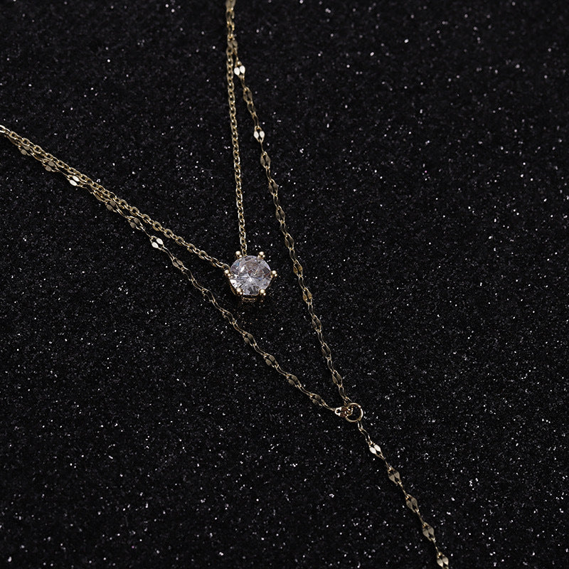 Minimalist Irregular Animal-Shaped Titanium Steel Pendant Necklace for Women with Plated Finish
