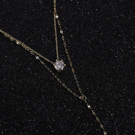 Minimalist Irregular Animal-Shaped Titanium Steel Pendant Necklace for Women with Plated Finish