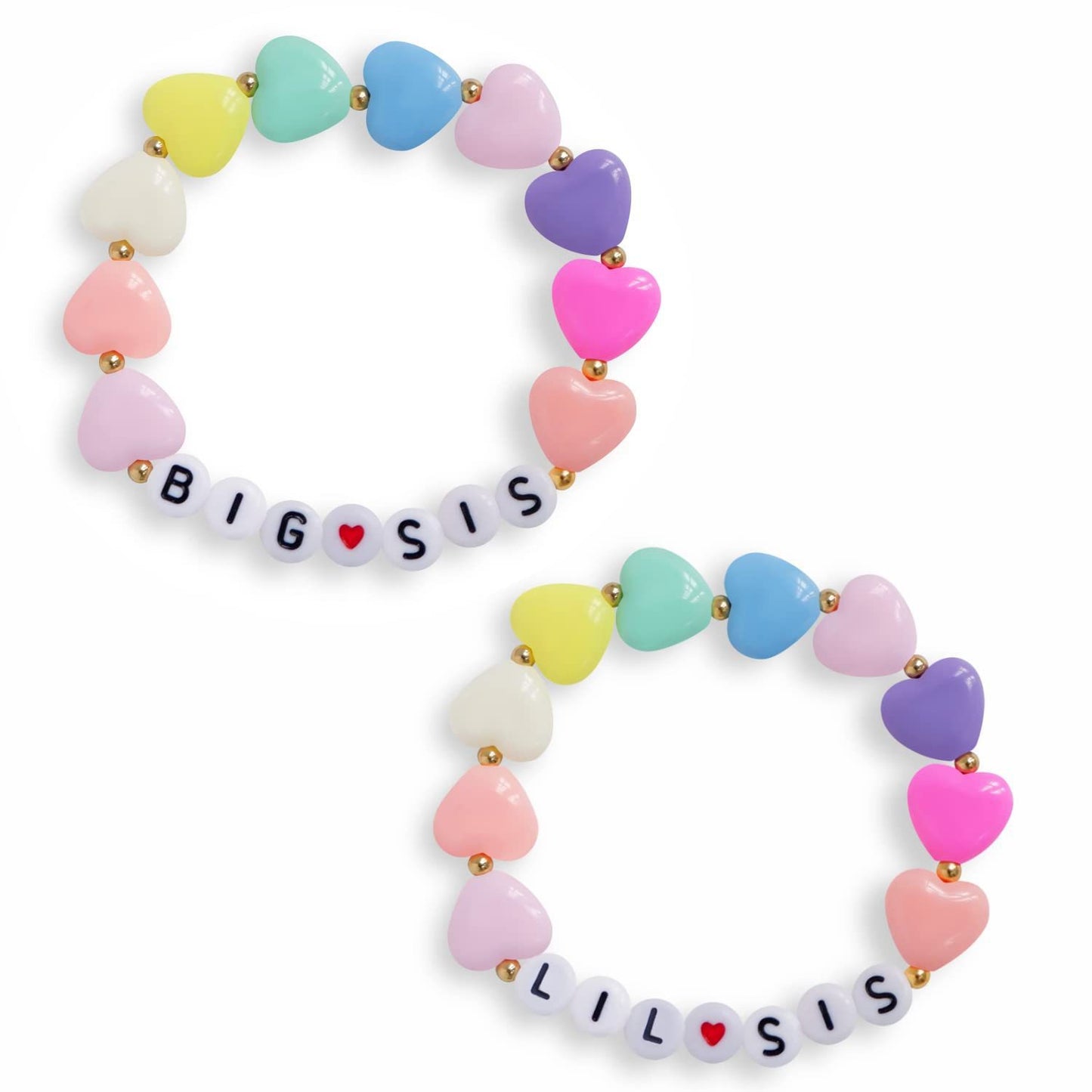 Sweet Heart Acrylic Bracelet for Women