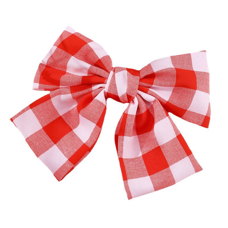 Natural Style Bow-Shaped Hair Clip with Ruffled Lace Trim for Girls, Springtime Floral-Inspired Hair Accessory