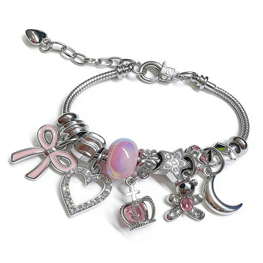 Sweet Cartoon Animal Alloy Plated Charm Bar Bracelet