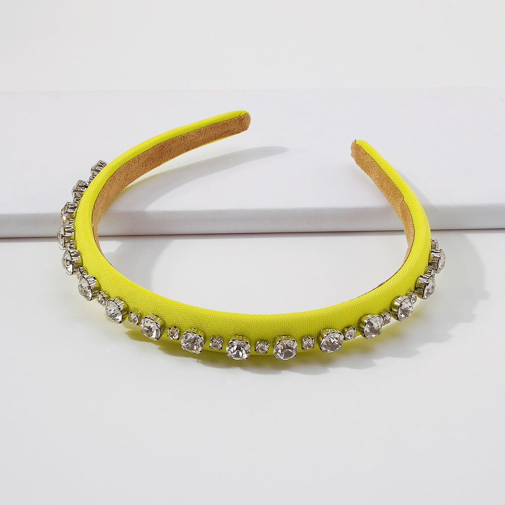 Elegant Minimalist Geometric Hairband for Women with Alloy Base and Rhinestone Accents