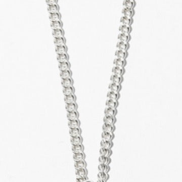 Minimalist 925 Sterling Silver Geometric Pendant Serpentine Chain Necklace for Women