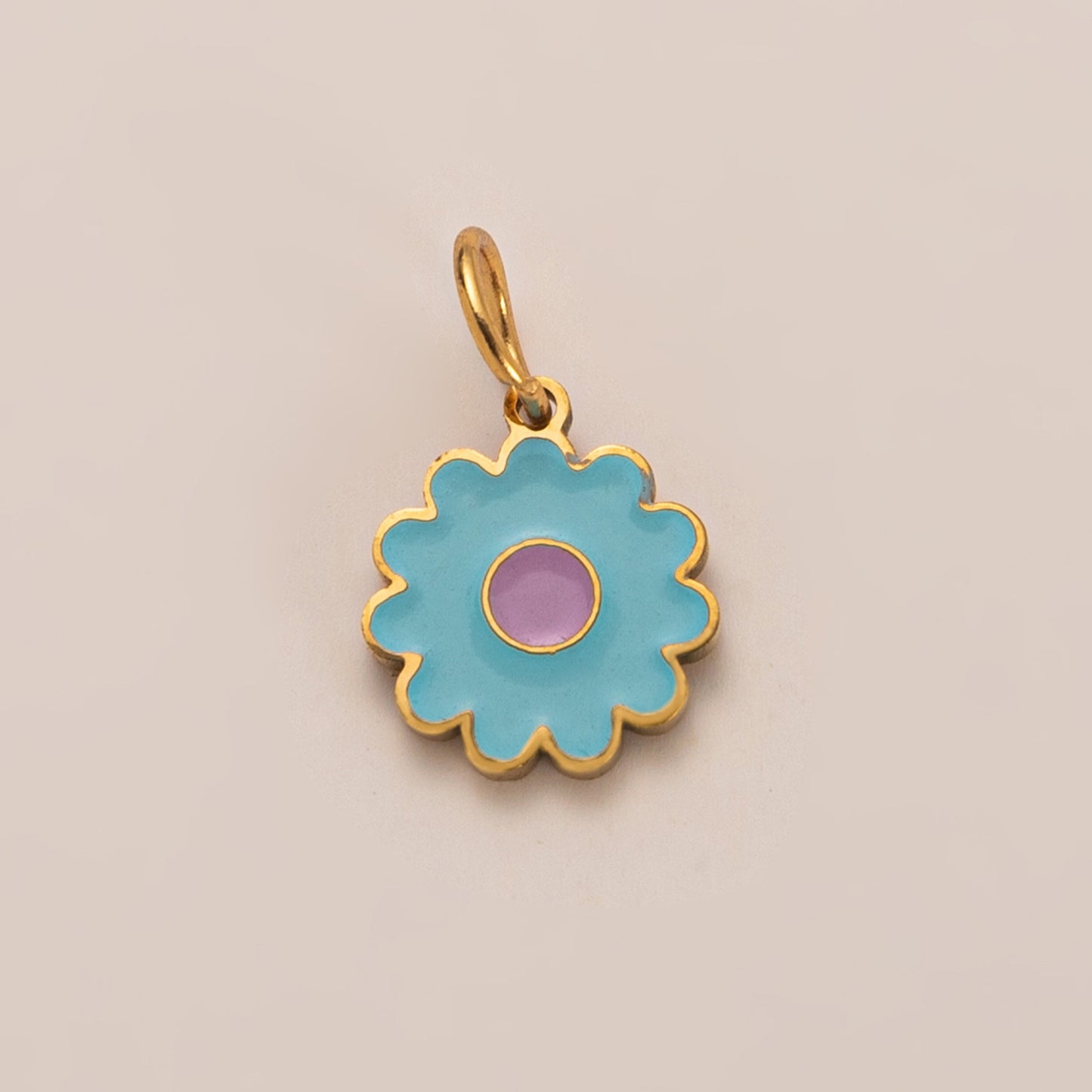 Minimalist Colorful Letter and Floral Alloy Bag Charm with Plated Finish