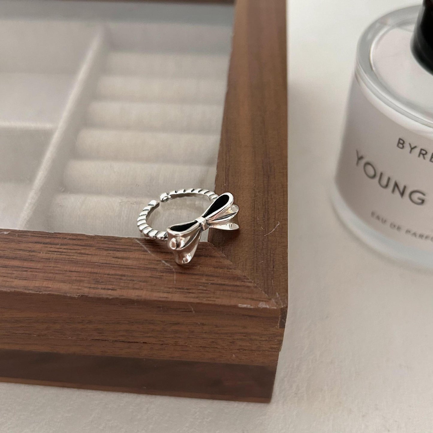 Anello Minimalista con Fiocco Placcato Argento Sterling 925 da Donna