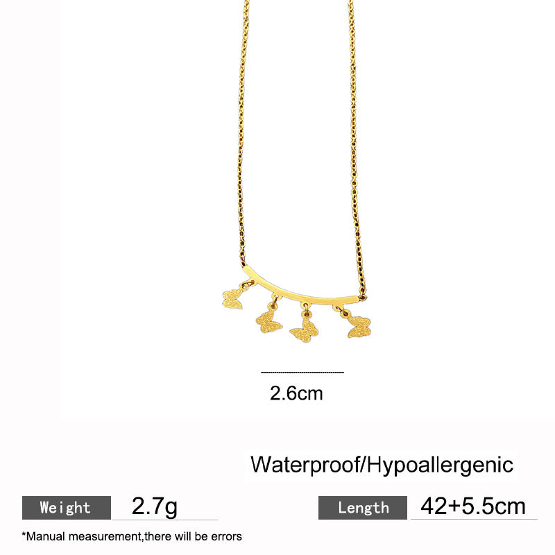 Sweet Streetwear Letter Number Titanium Steel Plated Necklace Unisex Cable Chain