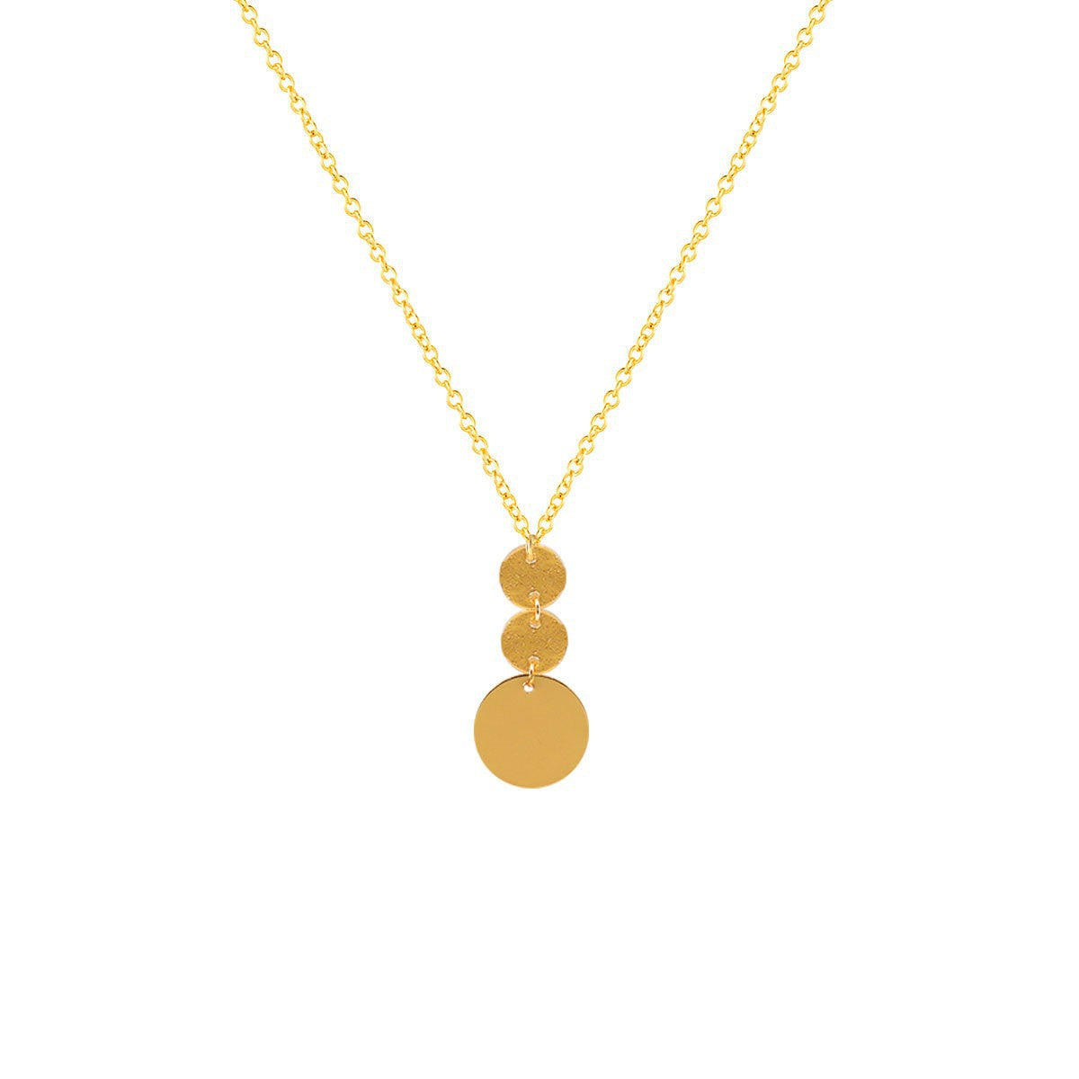 Round Geometric Alloy Plated Cross Chain Necklace for Women