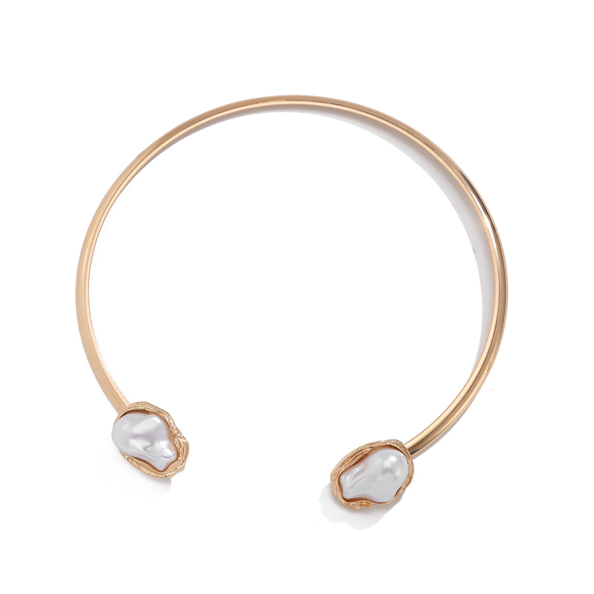 Gargantilla de Perlas para Mujer, Estilo Barroco Geométrico Vintage, con Colgante de Aleación