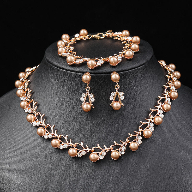 Minimalist Star Moon Cloud Universe Necklace and Earrings Set in Alloy with Electroplated Finish for Women