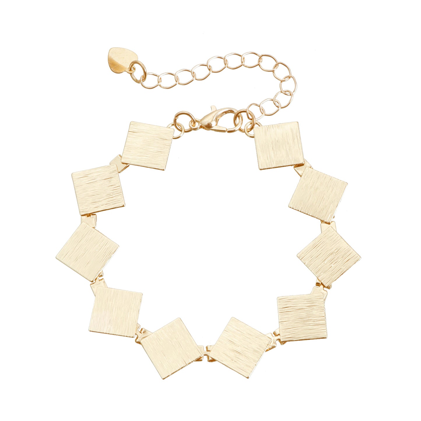 Vintage Geometric Square Brushed Alloy Necklace Casual Plated Pendant Chain for Women and Men