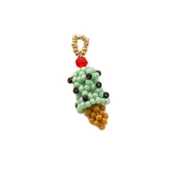 Sweet Handmade Woven Fruit Floral Acrylic Charm Bar Pendant
