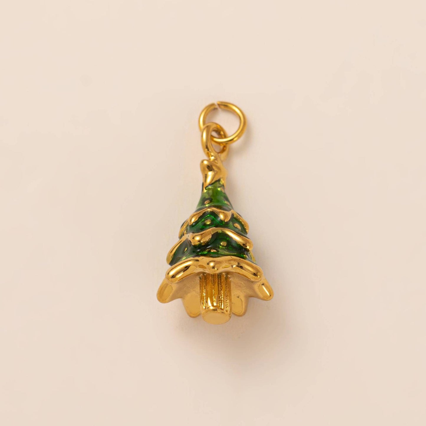 Vintage Geometric Stainless Steel PVD Gold Plated Charm Bar