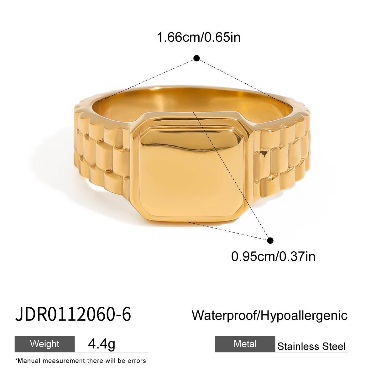 Geometric Butterfly Plated Stainless Steel Ring for Women