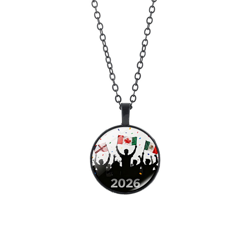 Sporty Geometric Crystal Pendant Alloy Plated Necklace Unisex Casual Chain