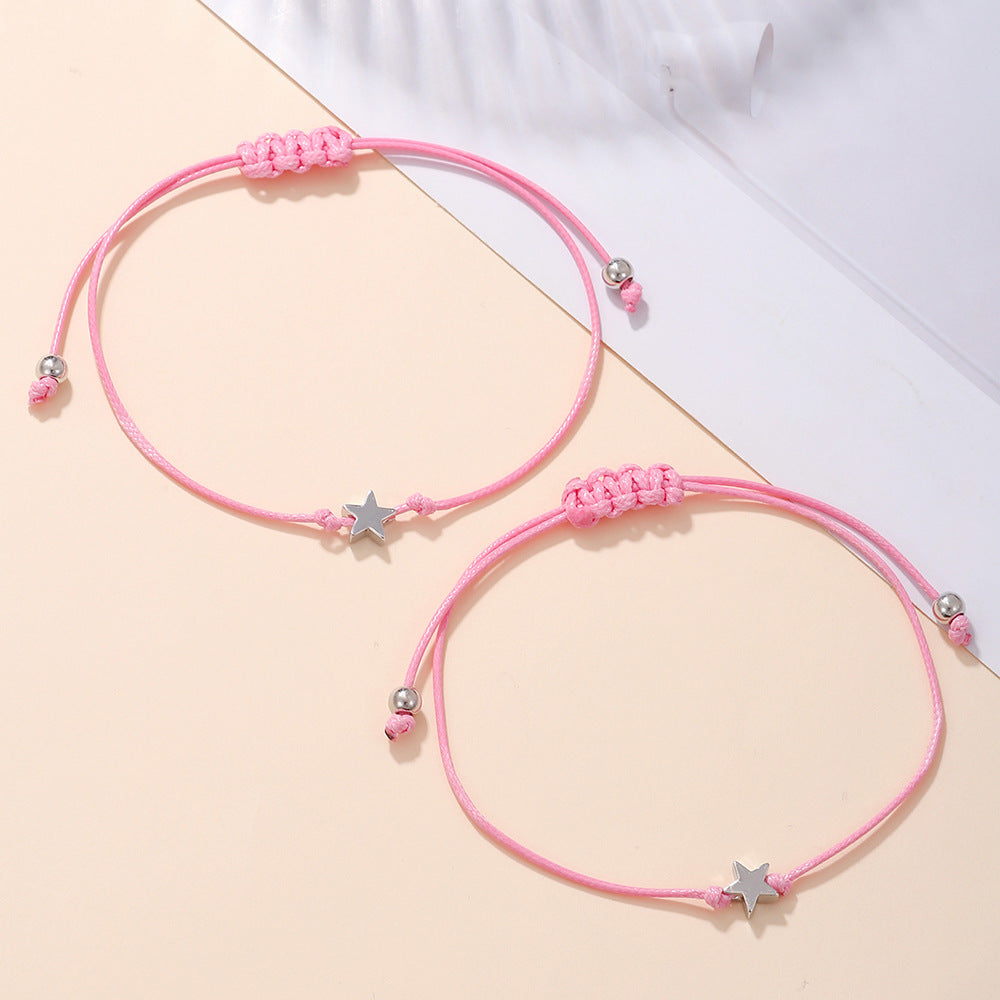 Minimalist Star Drip Oil Alloy Bracelet for Kids