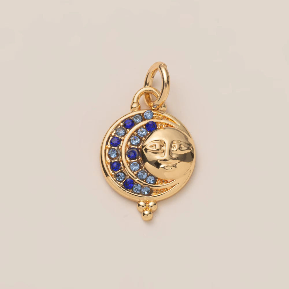 Minimalist Luxury 18K Gold Plated Starfish Clover Diamond Brass Pendant Necklace with Cable Chain