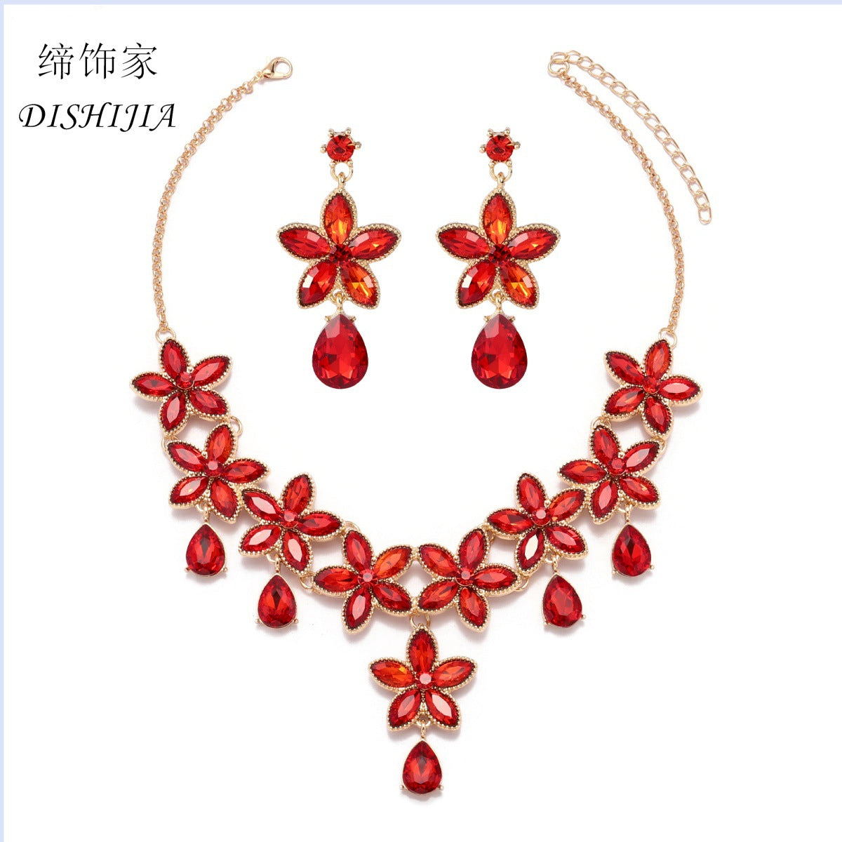 Original Design Star Moon Cloud Universe Pattern Electroplated Alloy Necklace and Earrings Set with Crystal Pendant on O-Chain for Women