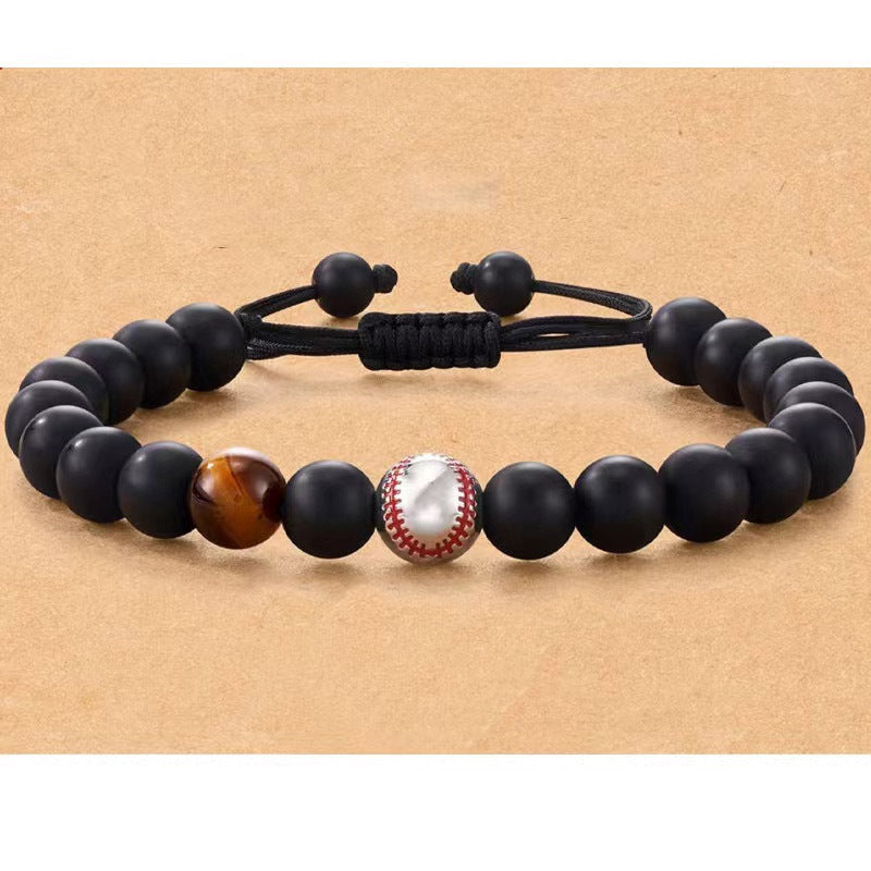 Unisex Geometric Alloy Bracelet Set with Tiger Eye, Green Aventurine and Red Agate Beads