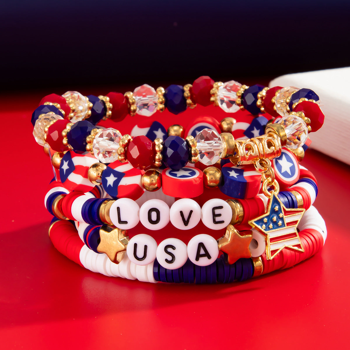 Casual Geometric Star Resin Plated Bracelet with Tassel and Cable Chain for Women
