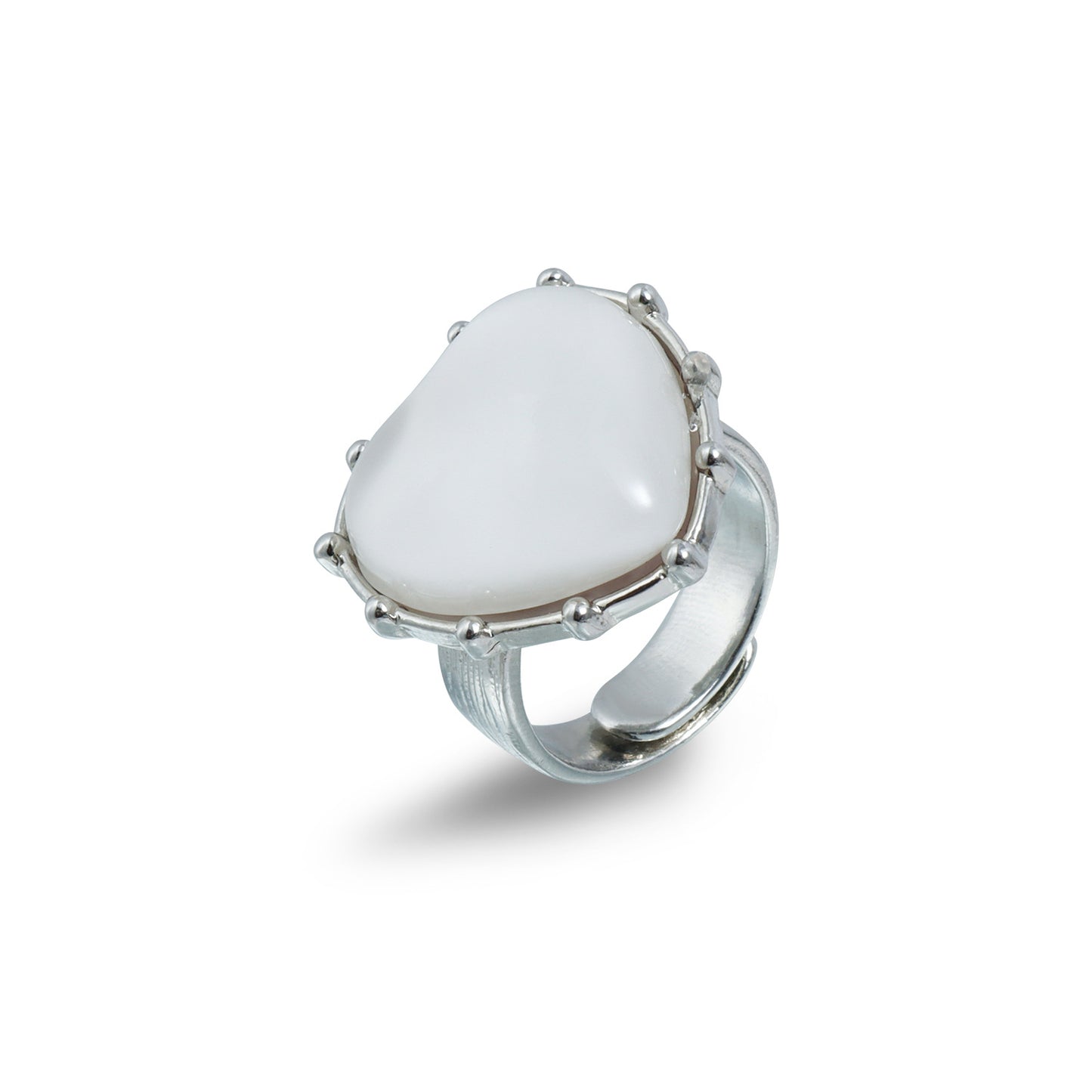 Fashion Minimalist Heart Geometric Plated Adjustable Open Ring for Women