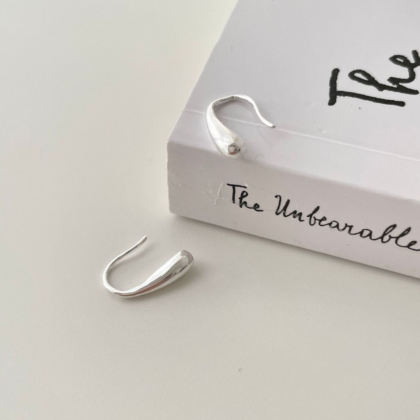 Orecchini a goccia geometrici minimalisti in argento sterling 925