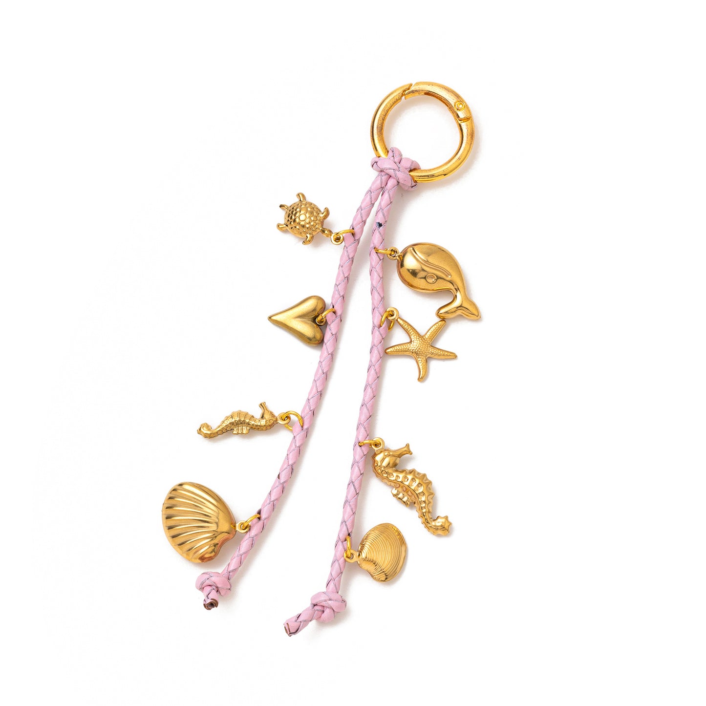 Vintage Sweet Heart Shell Conch Fish Bone Alloy Plated Charm Bar Pendant for Bag Bracelet DIY Accessories