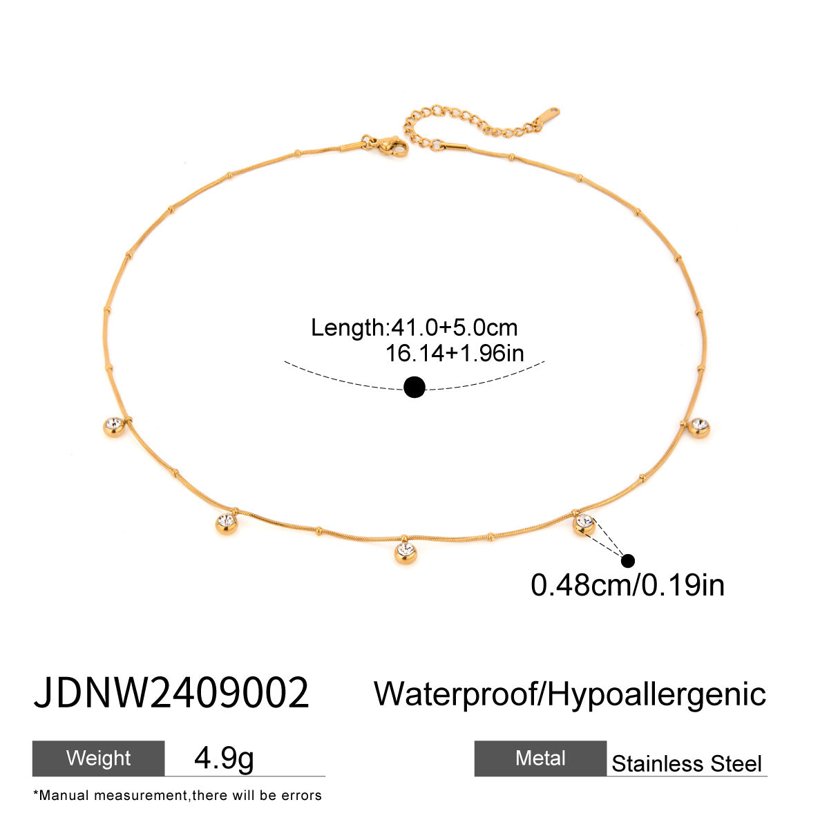 Elegant Geometric Stainless Steel Plated Necklace with Titanium Steel Pendant and Pearl for Women