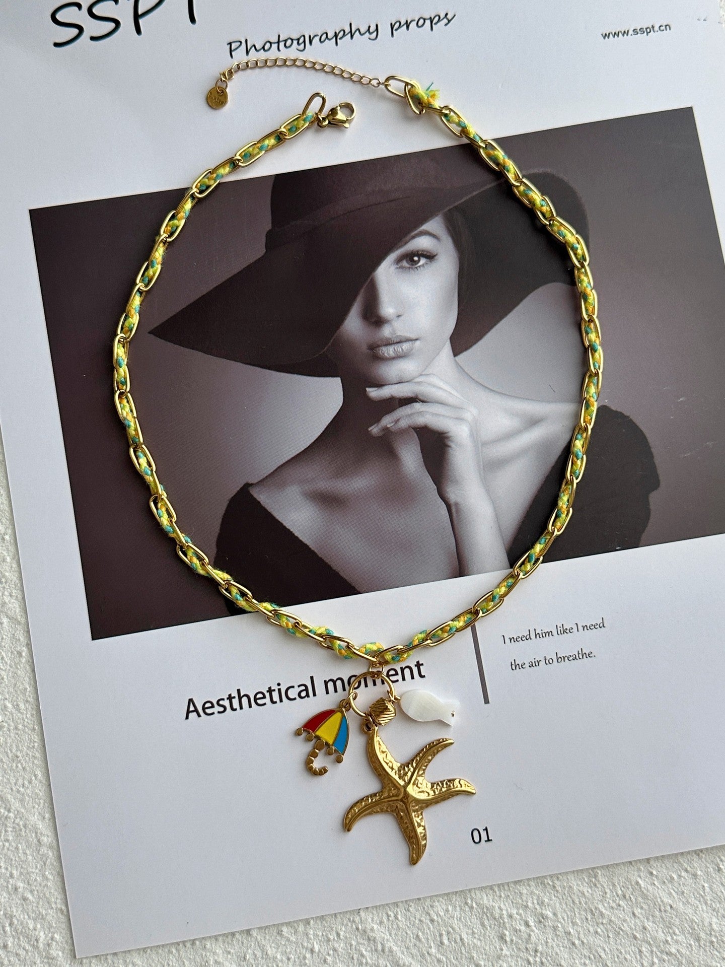 Casual Plated Stainless Steel Star Pendant Necklace for Women