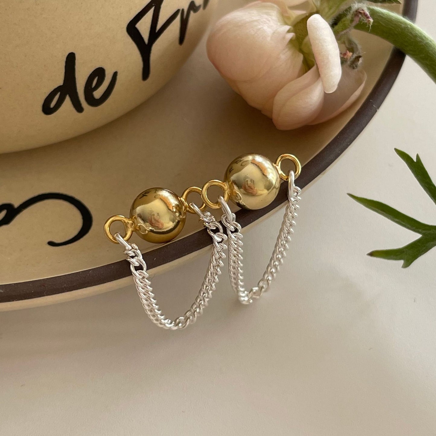 Orecchini a cerchio minimalisti a forma di stella in argento sterling S925, fatti a mano con design geometrico circolare