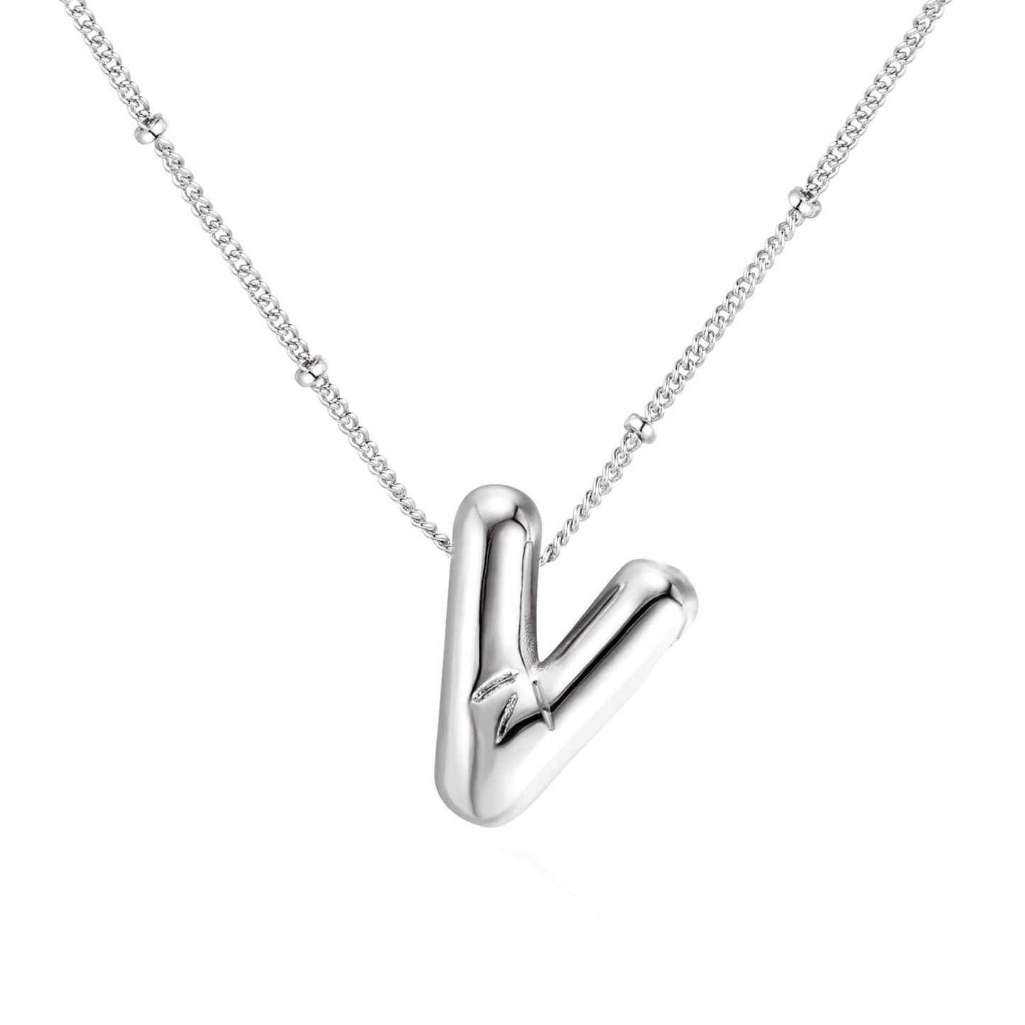 Gold Plated Brass Letter Pendant Necklace for Women