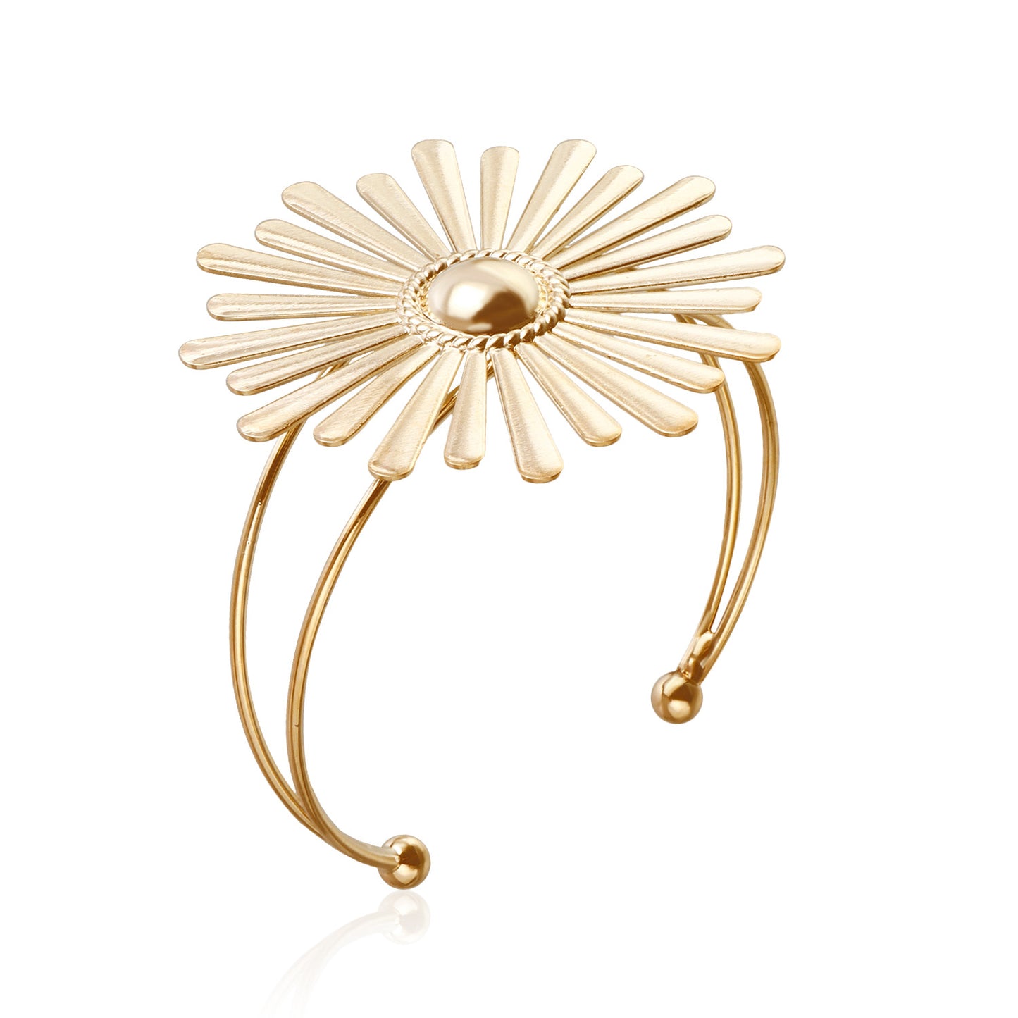 Collar con Colgante de Girasol Minimalista en Aleación con Acabado Pulido para Mujer