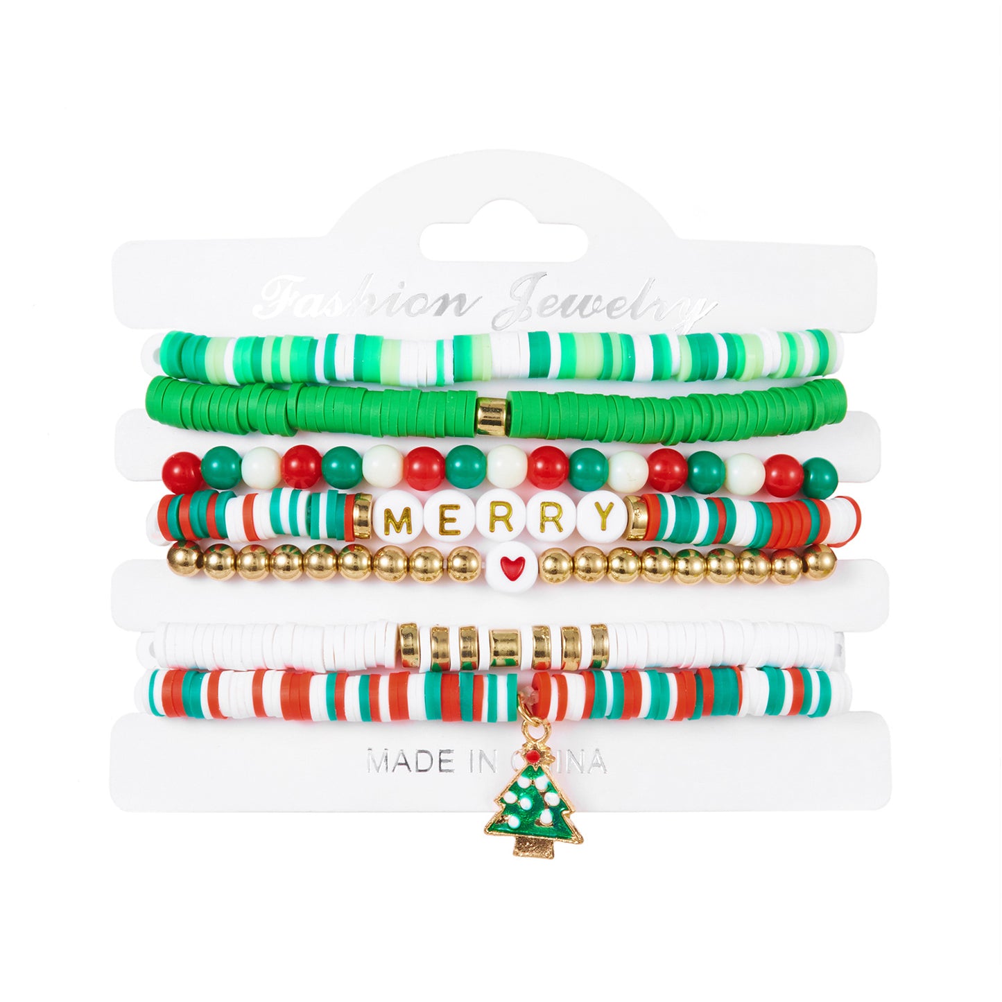 Bracciale Elasticizzato da Donna con Lettere, Fiocchi di Neve e Alci Natalizi Minimalisti, in Lega di Zinco, Fatto a Mano, Gioielli per le Feste